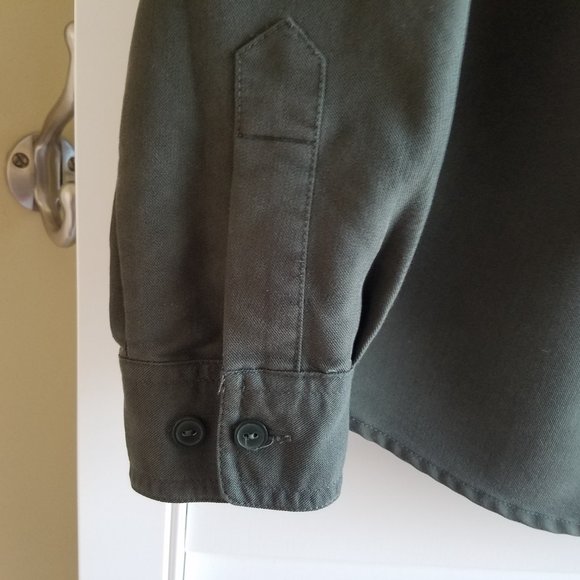 Vtg Button Up shirt with Collar Adj Sleeves - Picture 5 of 8